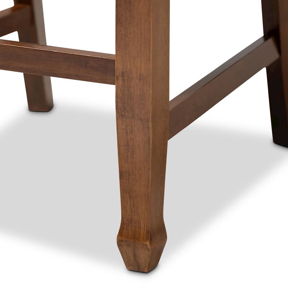Walnut Brown Finished 2-Piece Wood Counter Height Pub Chair Set Set. Picture 13