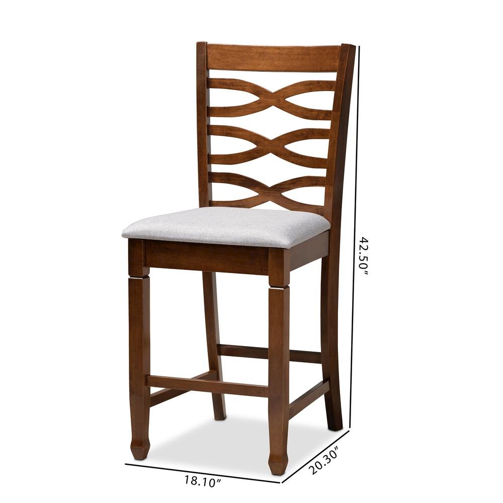 Walnut Brown Finished 2-Piece Wood Counter Height Pub Chair Set Set. Picture 16