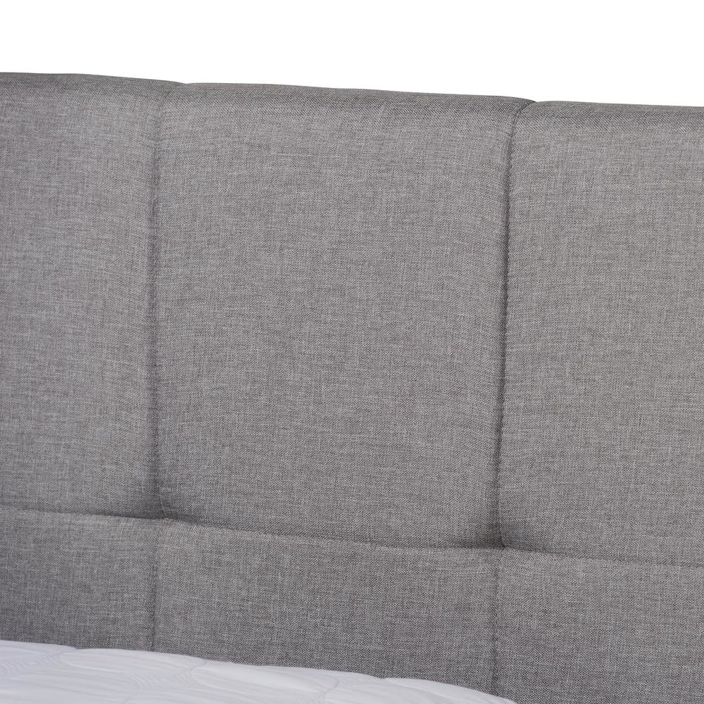 Netti Light Grey Fabric Upholstered 2-Drawer Queen Size Platform Storage Bed. Picture 18