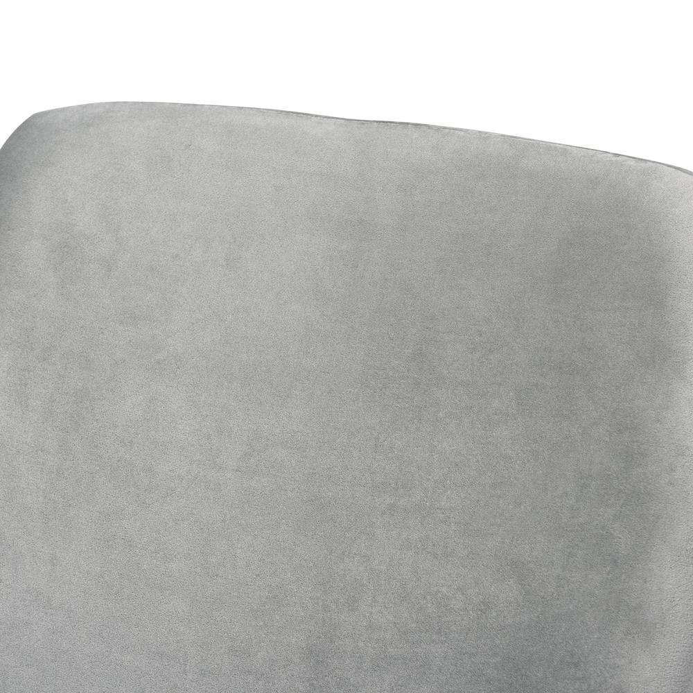 Sennet Glam and Luxe Grey Velvet Fabric Upholstered Gold Finished Armchair. Picture 13