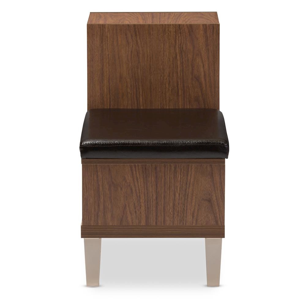 3-Drawer Shoe Storage Padded Leatherette Seating Bench with Two Open Shelves. Picture 10