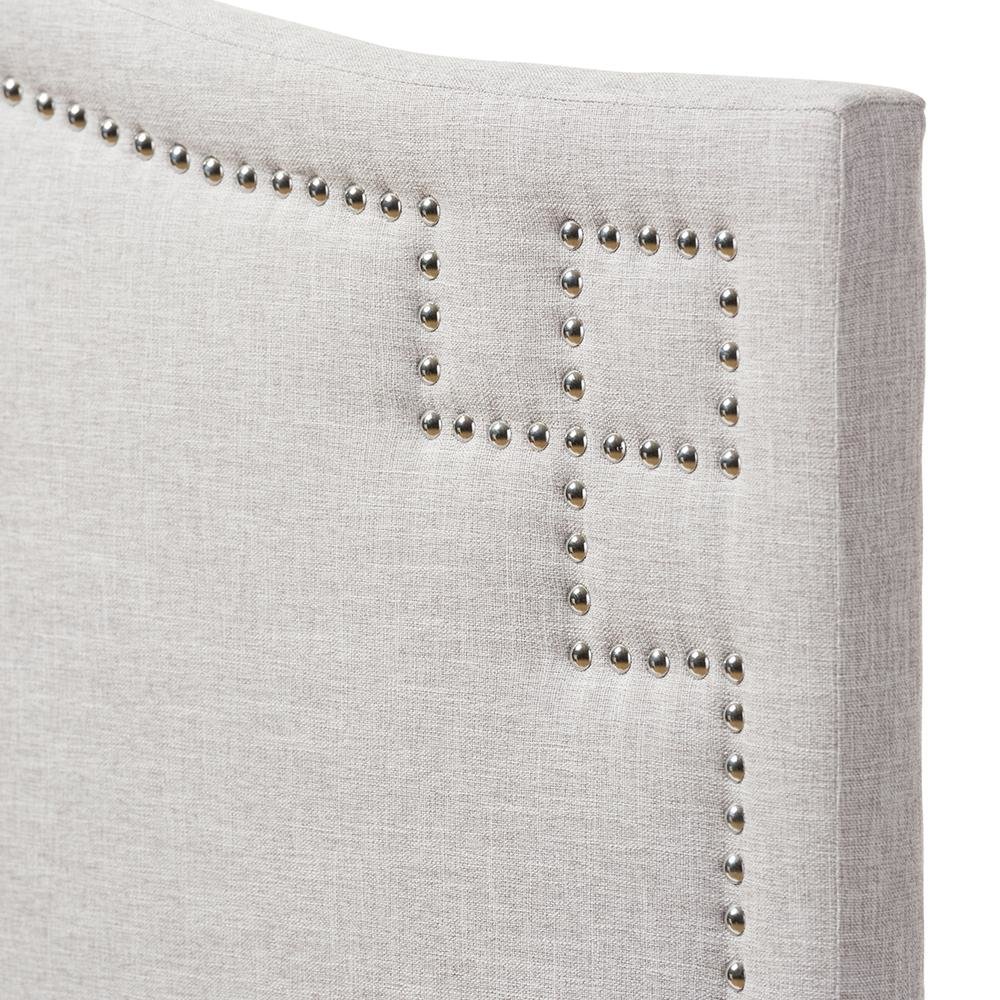 Grayish Beige Fabric Upholstered Full Size Headboard. Picture 7