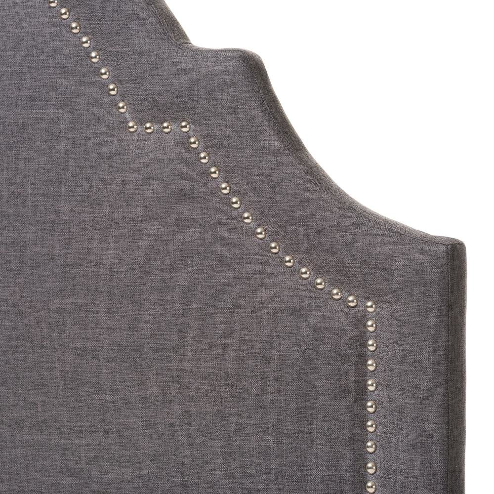 Rita Modern and Contemporary Dark Grey Fabric Upholstered Twin Size Headboard. Picture 7