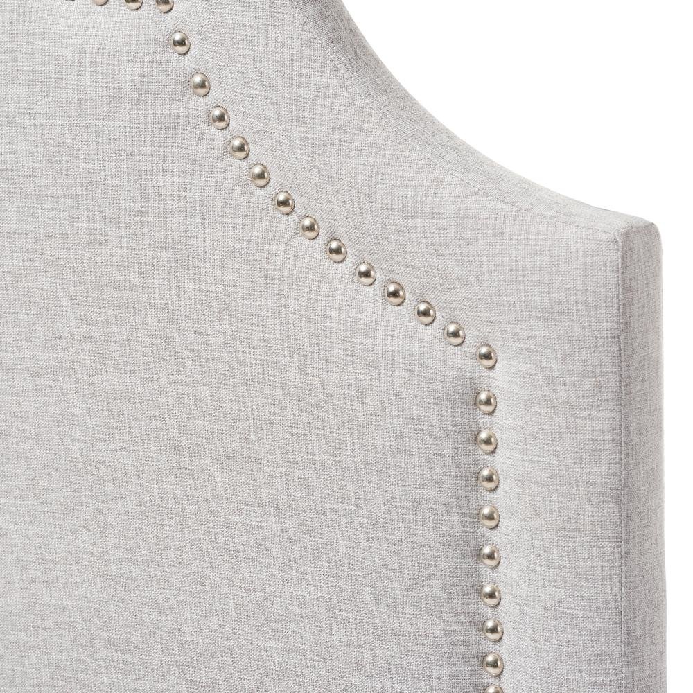 Grayish Beige Fabric Upholstered Twin Size Headboard. Picture 7