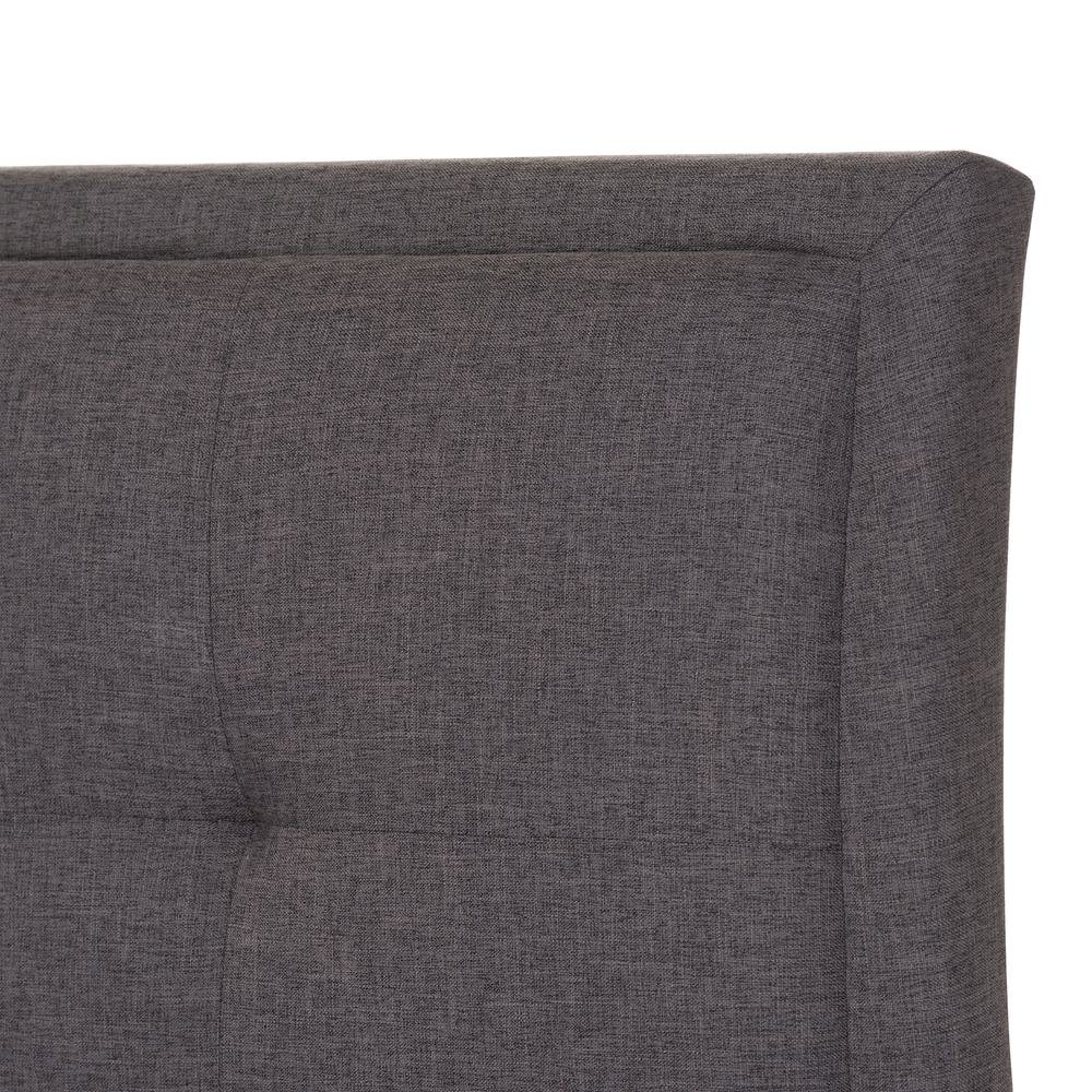 Lea Modern and Contemporary Dark Grey Fabric Queen Size Storage Platform Bed. Picture 14