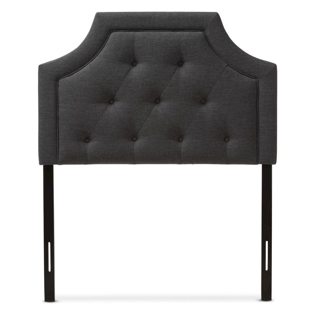 Baxton Studio Mars Modern and Contemporary Dark Grey Fabric Twin Size Headboard. Picture 8
