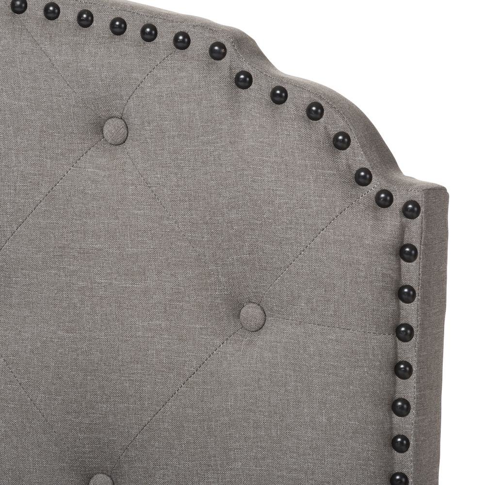 Lexi Modern and Contemporary Light Grey Fabric Upholstered Queen Size Bed. Picture 12