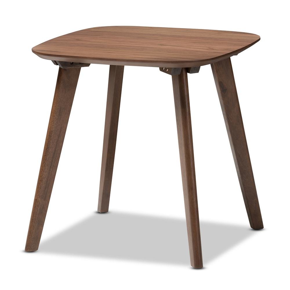 Baxton Studio Dahlia Mid-Century Modern Walnut Wood End Table. Picture 8