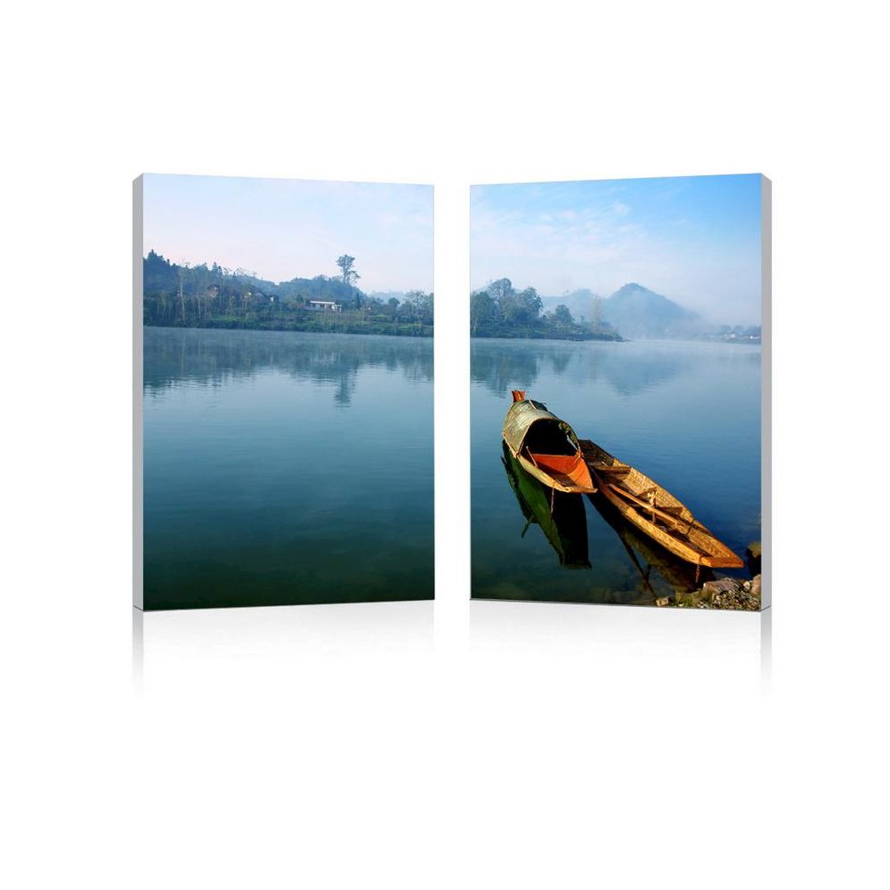 Travel Mounted Photography Print Diptych Multi. Picture 1