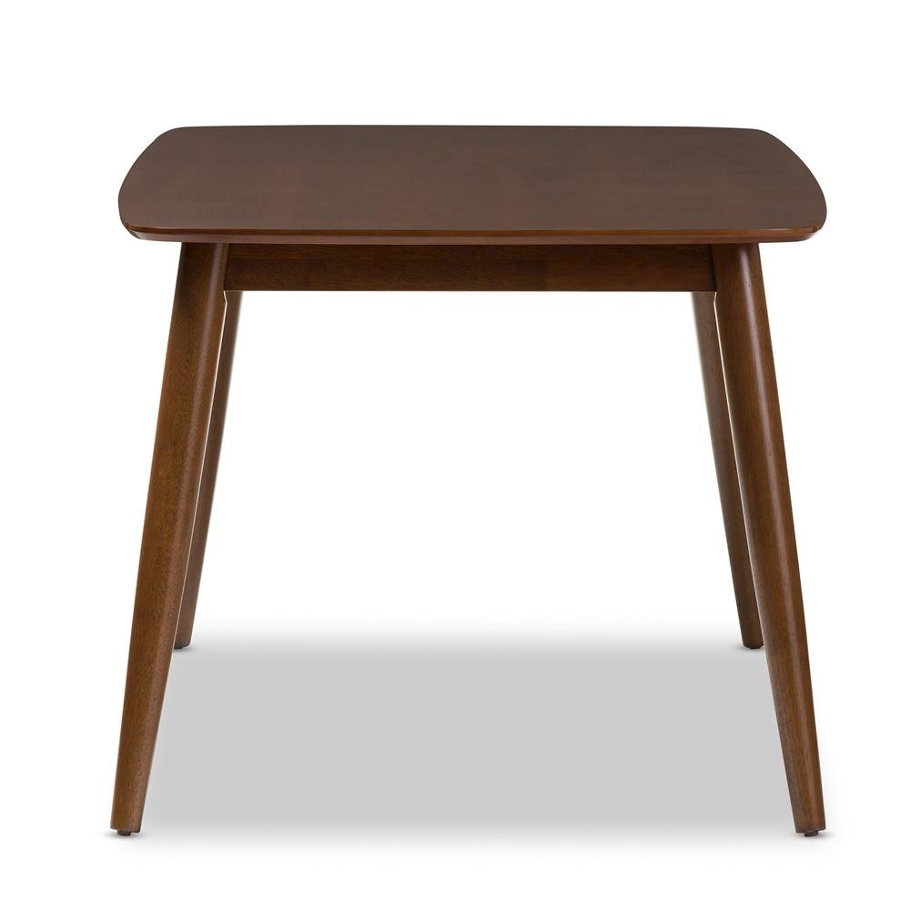 Flora Mid-Century Modern "Oak" Medium Brown Finishing Wood Dining Table. Picture 9
