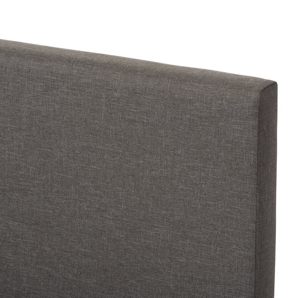 Grey Fabric Upholstered Panel-Stitched Full Size Platform Bed. Picture 10