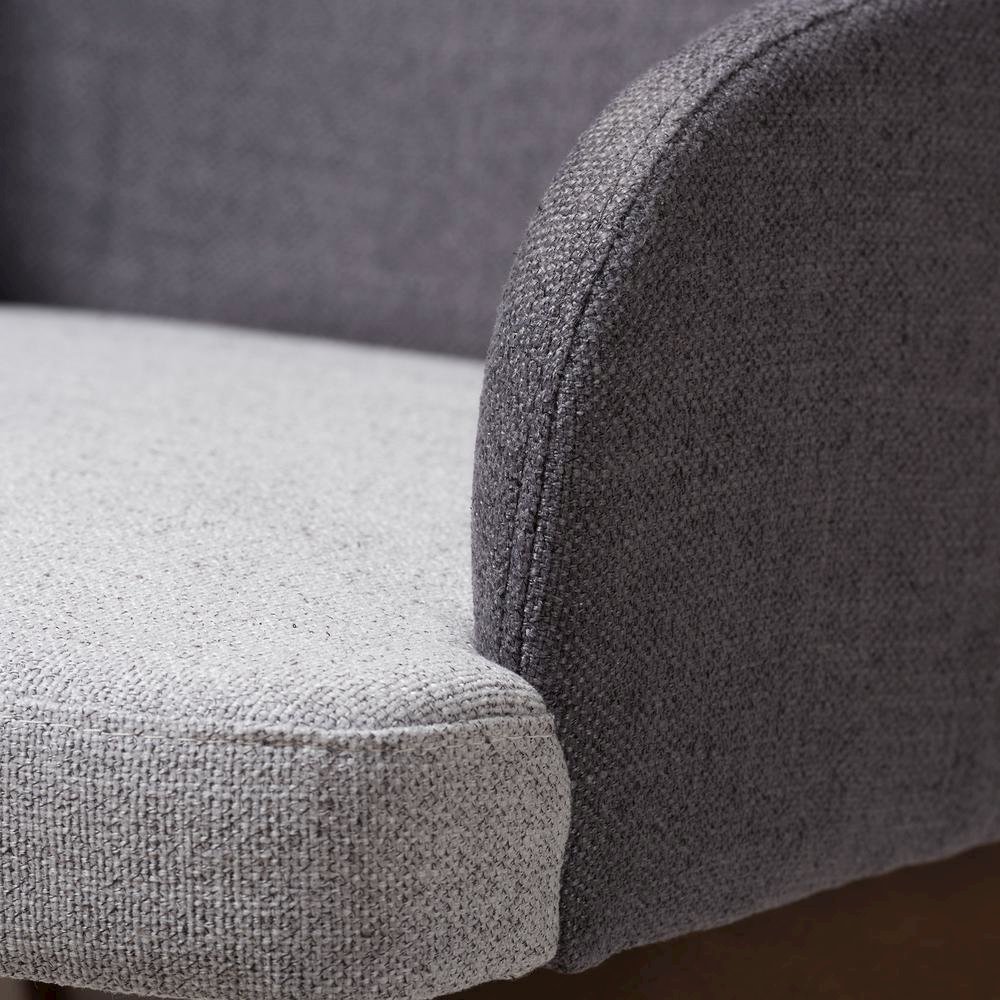 Baxton Studio Monte Mid-Century Modern Two-Tone Grey Fabric Armchair (Set of 2). Picture 12