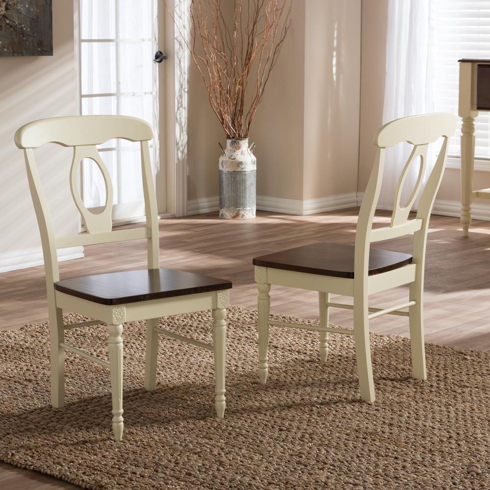 "Cherry" Brown Finishing Wood Dining Chair. Picture 6