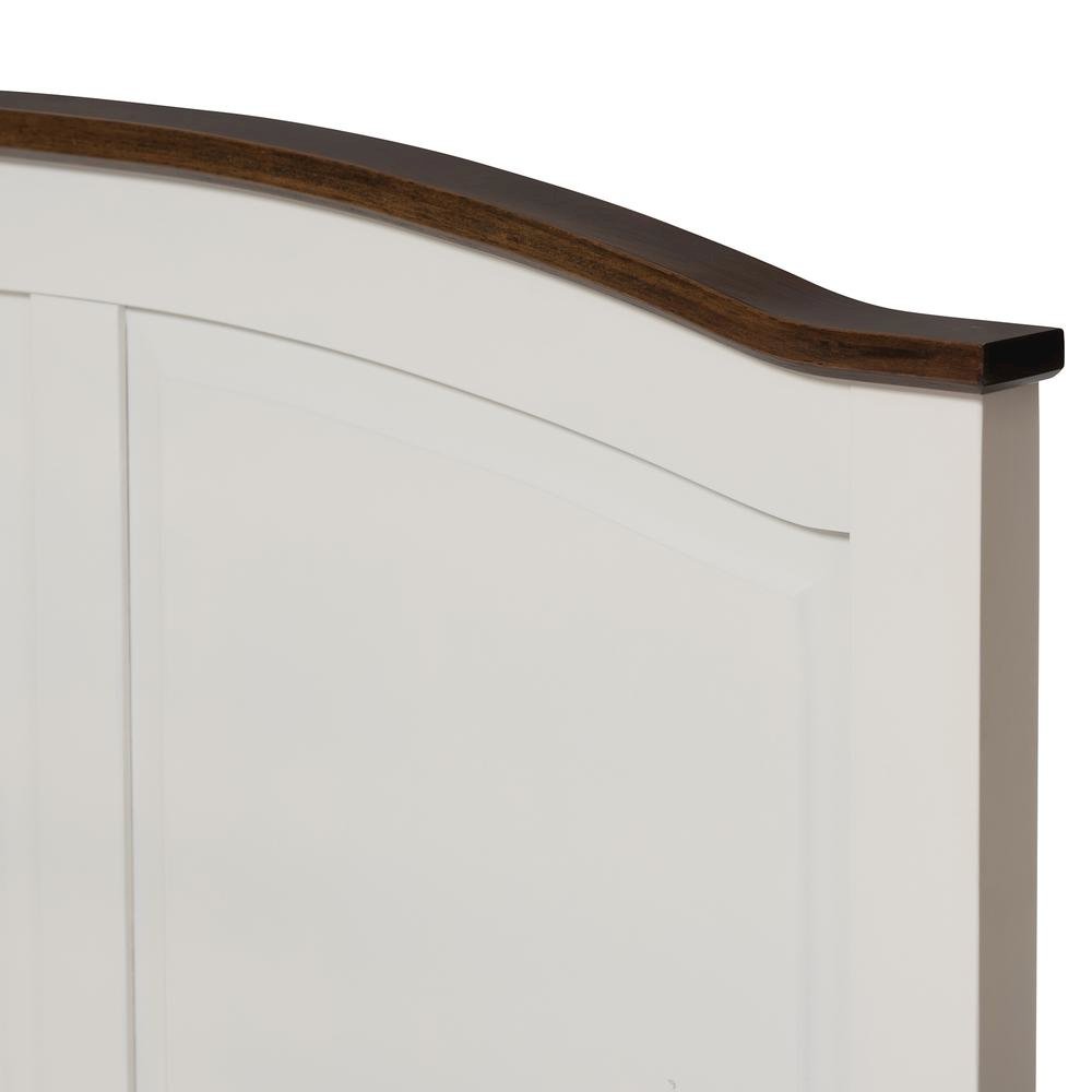 Harry Classic Butter Milk and Walnut Finishing Twin Size Platform Bed. Picture 8