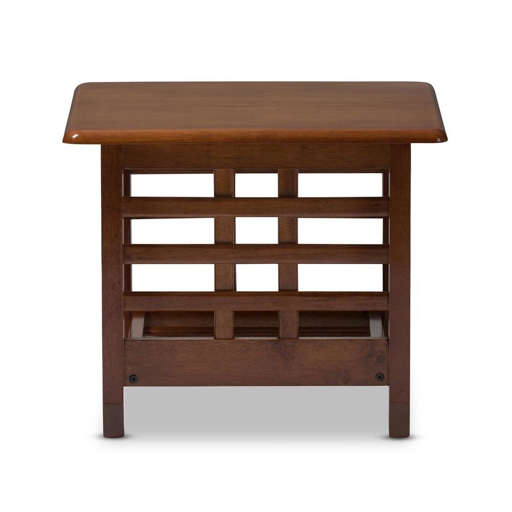 Cherry Finished Brown Wood Living Room Occasional End Table. Picture 6
