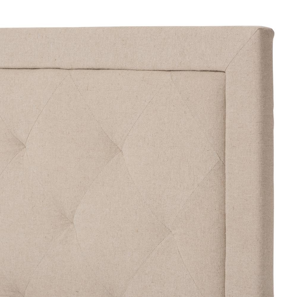 Paris Modern and Contemporary Beige Linen Upholstered Twin Size Tufting Bed. Picture 8