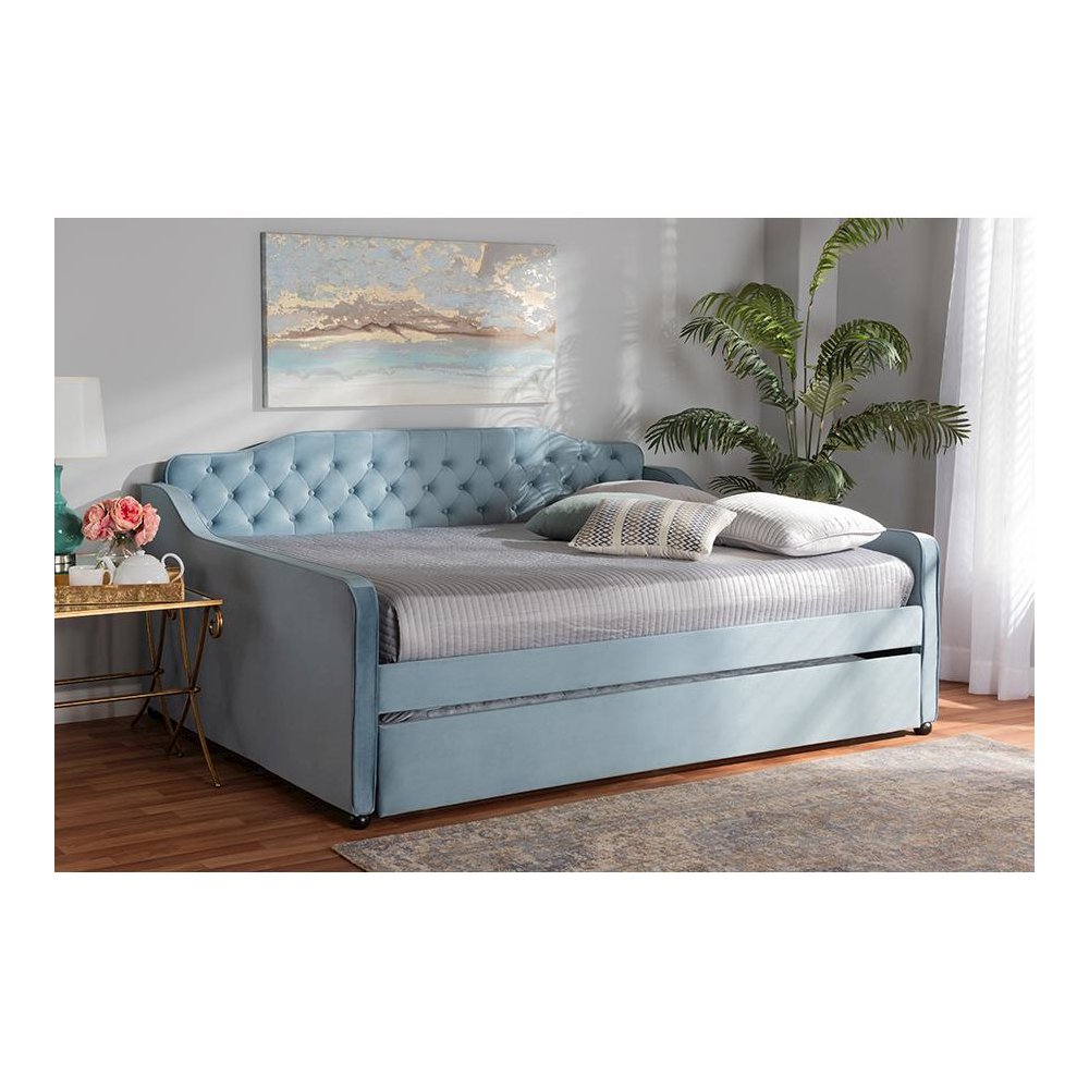 Button Tufted Full Size Daybed with Trundle. Picture 24