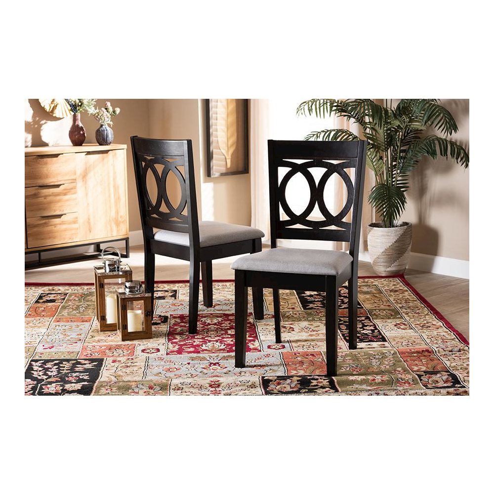 Espresso Brown Finished Wood 2-Piece Dining Chair Set Set. Picture 15