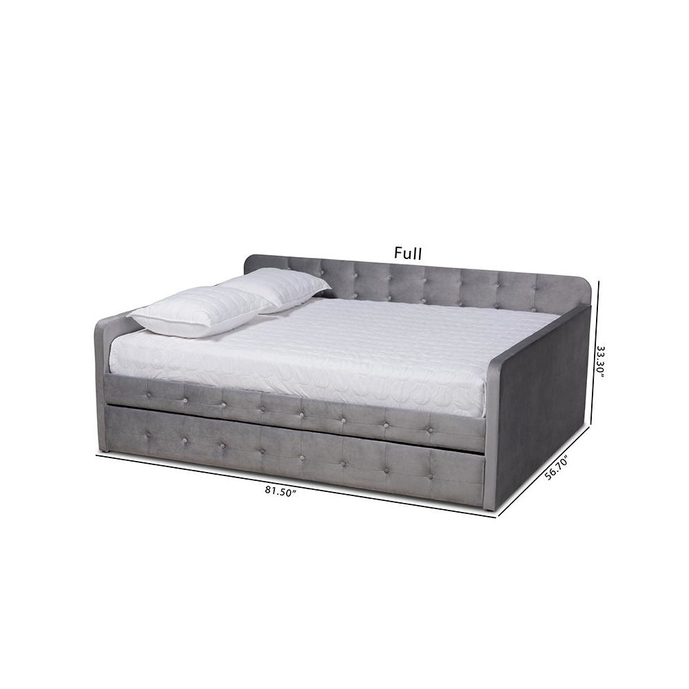 Button Tufted Queen Size Daybed with Trundle. Picture 10