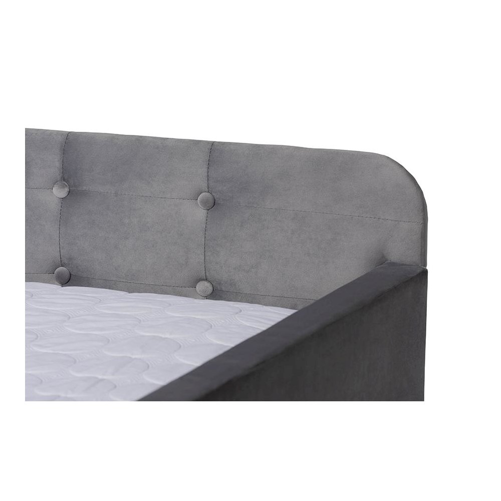 Button Tufted Queen Size Daybed with Trundle. Picture 6