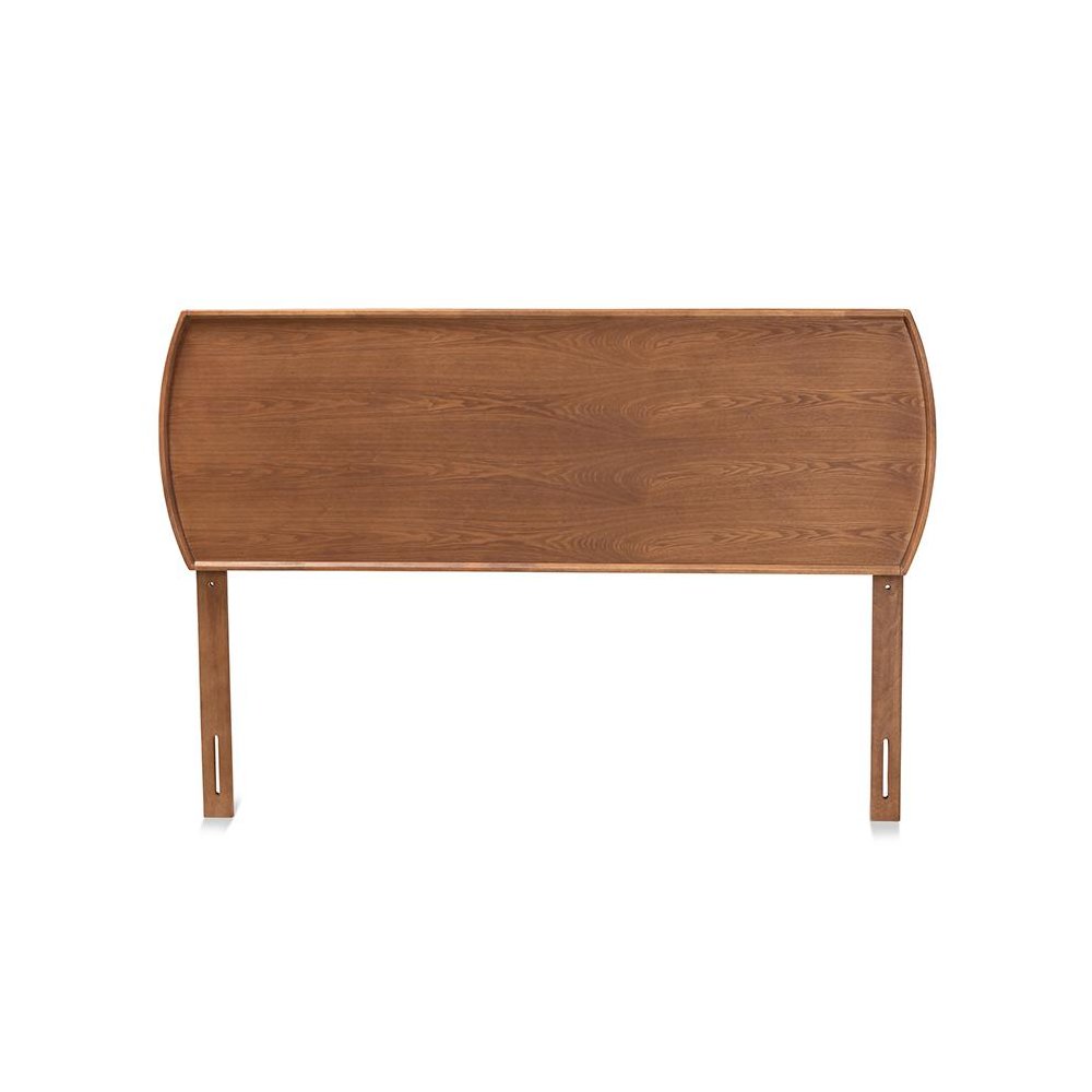 Laurien Mid-Century Modern Ash Walnut Finished Wood Queen Size Headboard. Picture 2