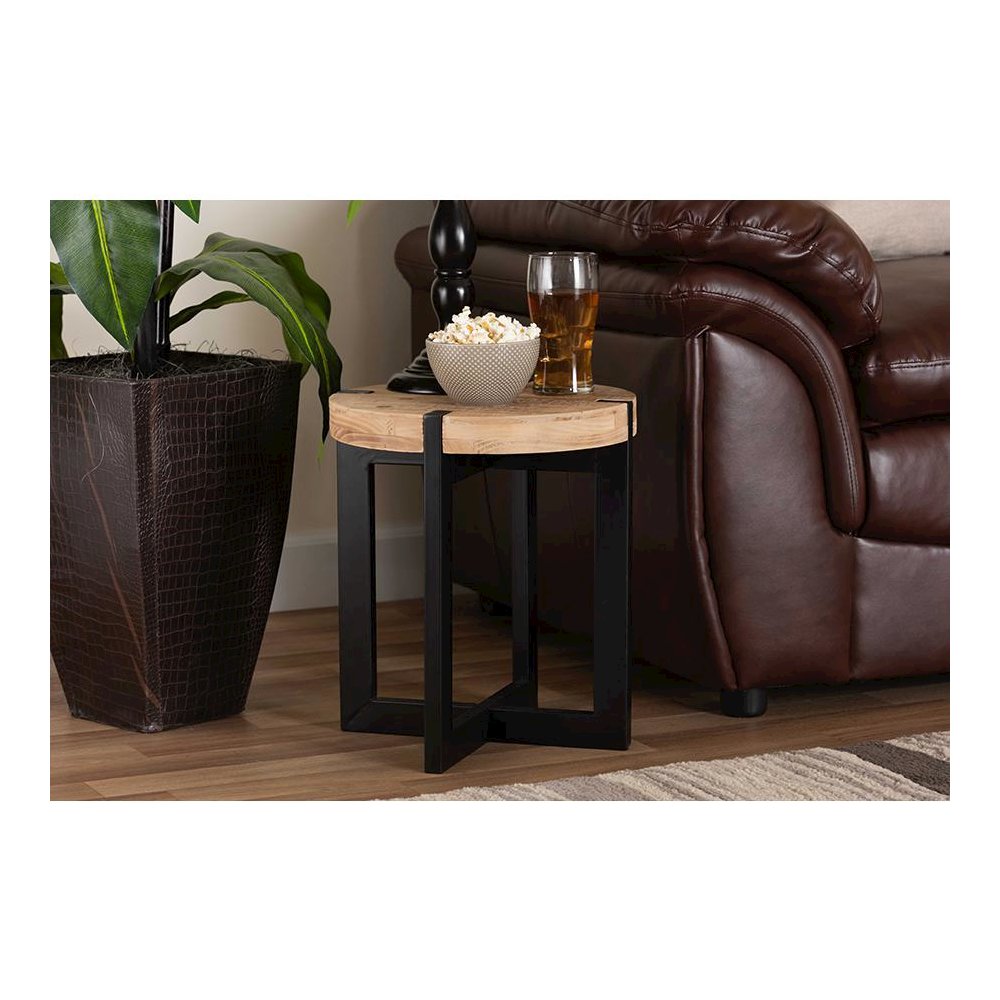 Black Finished Metal End Table. Picture 13
