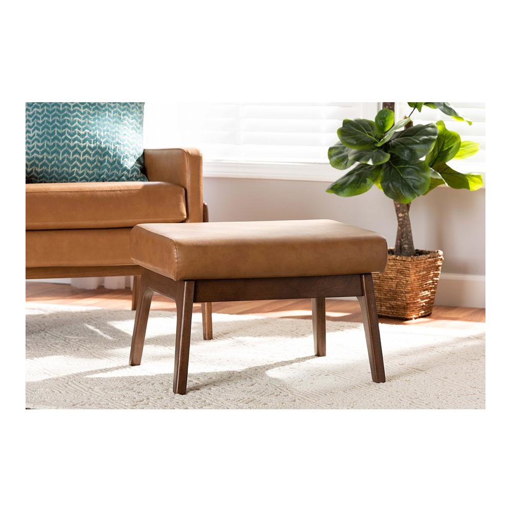 Leather Effect Ottoman. Picture 19