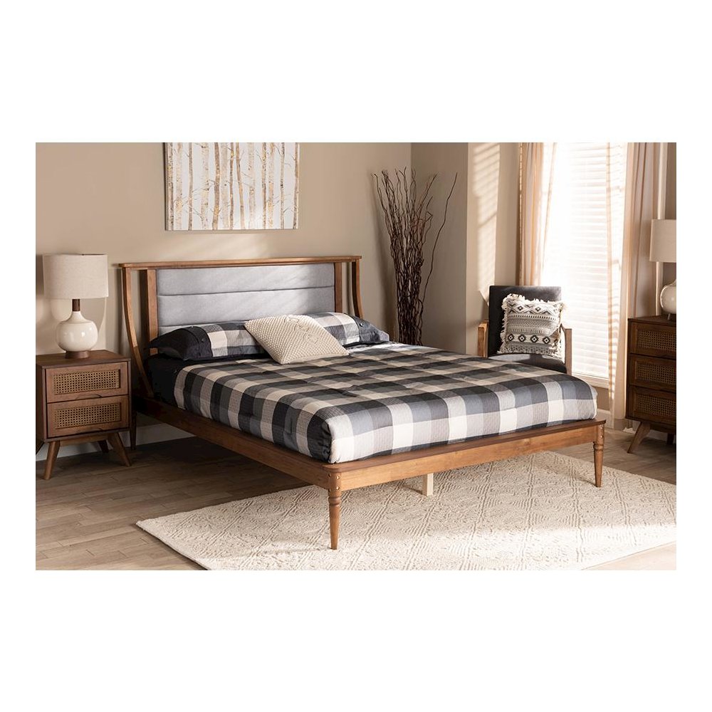 Baxton Studio Regis Queen Platform Bed. Picture 1