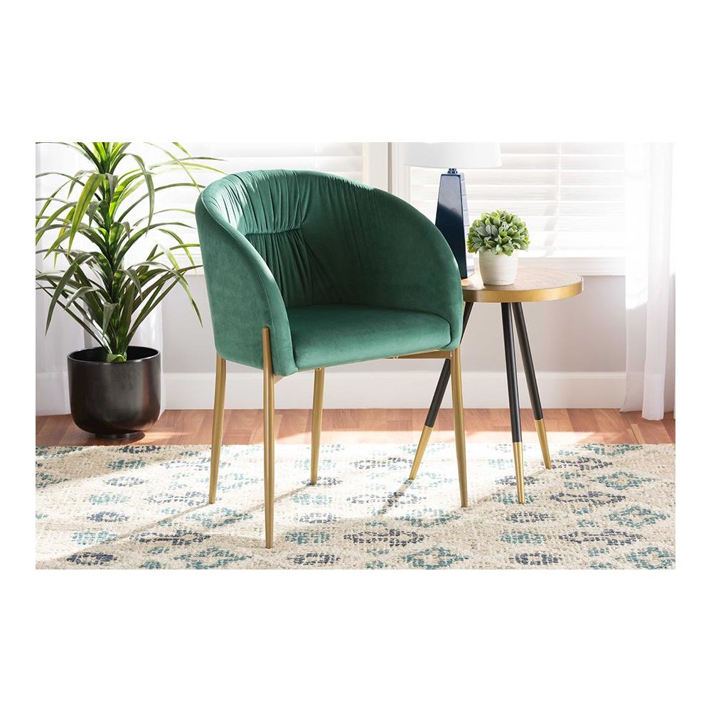 Gold Finished Metal Dining Chair. Picture 21