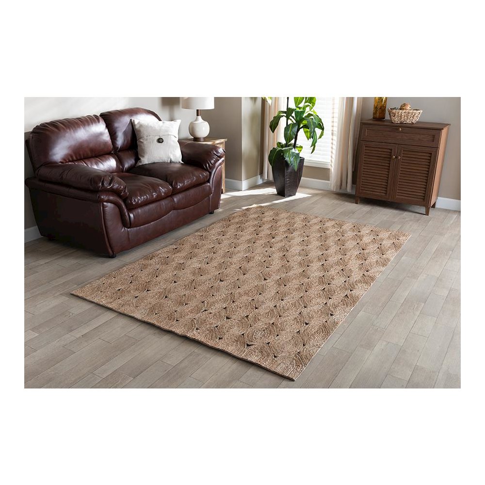 Baxton Studio Addis Modern and Contemporary Handwoven Hemp Area Rug. Picture 9