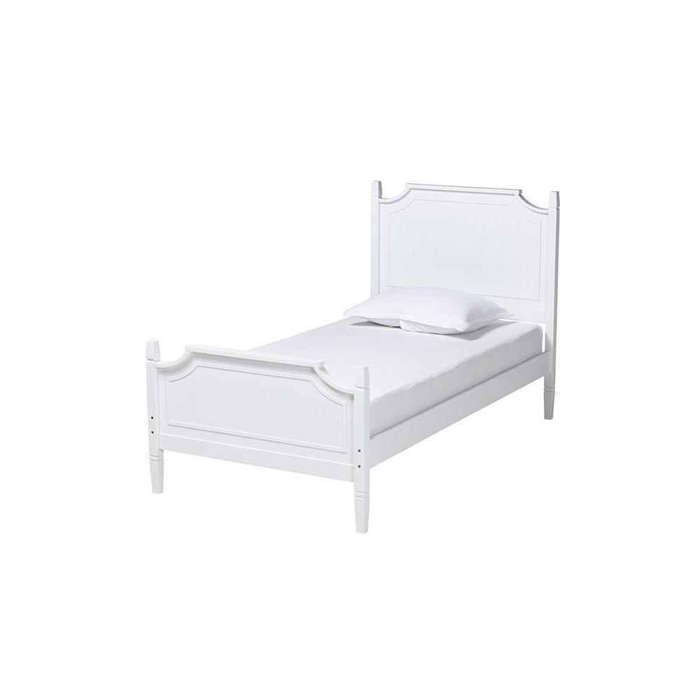 Mariana Classic and Traditional White Finished Wood Full Size Platform Bed. Picture 1