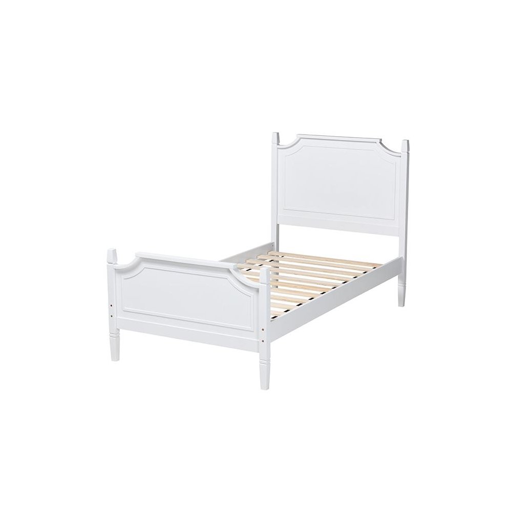 Mariana Classic and Traditional White Finished Wood Full Size Platform Bed. Picture 3
