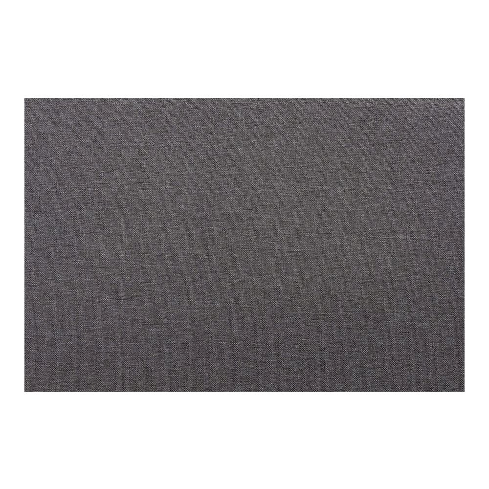 Dark Grey Fabric and Walnut Brown Finished Wood Queen Size Platform Bed. Picture 6