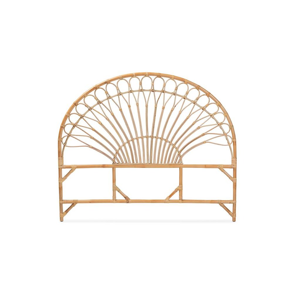Bohemian Natural Brown Rattan King Size Standalone Headboard. Picture 2