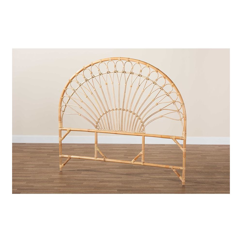 Bohemian Natural Brown Rattan King Size Standalone Headboard. Picture 5