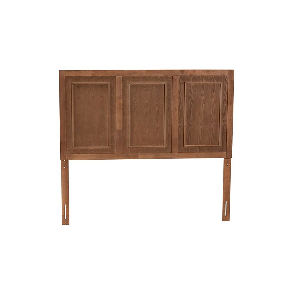 Giordano Classic and Traditional Ash Walnut Finished Wood Queen Size Headboard. Picture 2