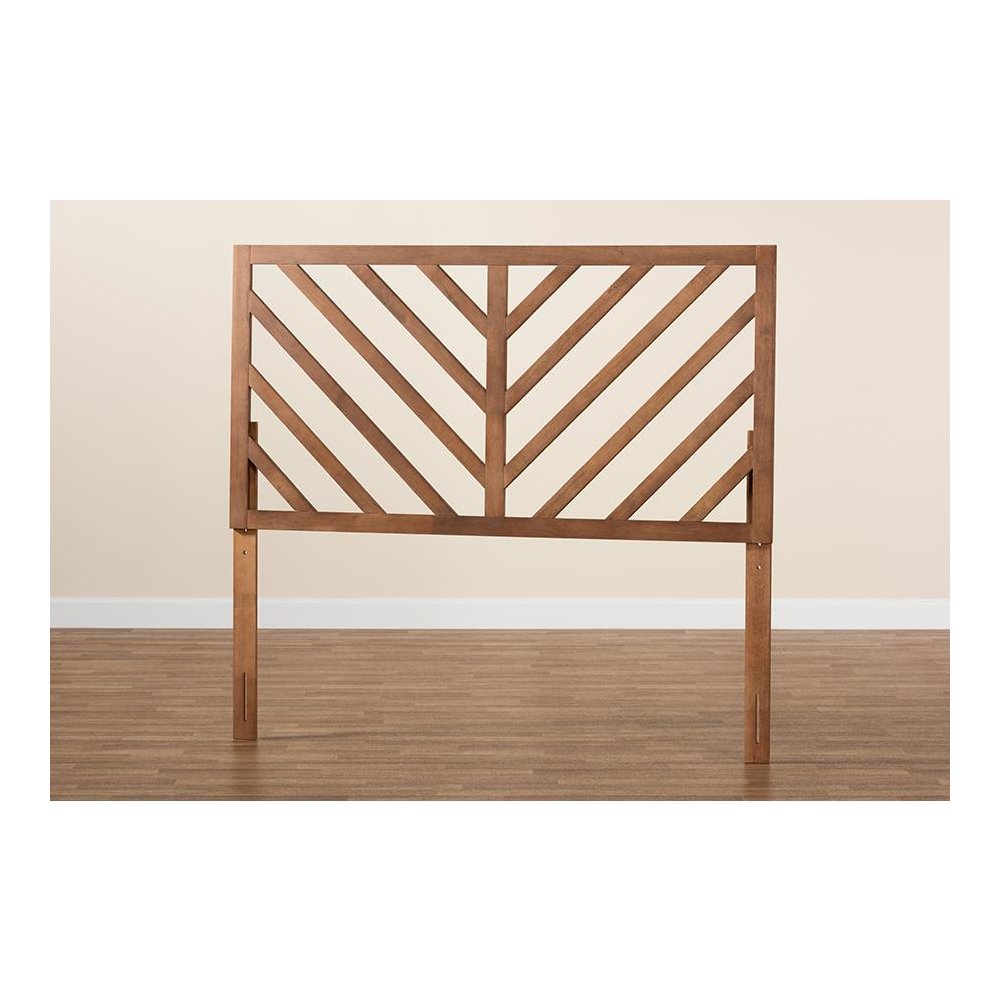 Belisma Modern and Contemporary Ash Walnut Finished Wood King Size Headboard. Picture 6