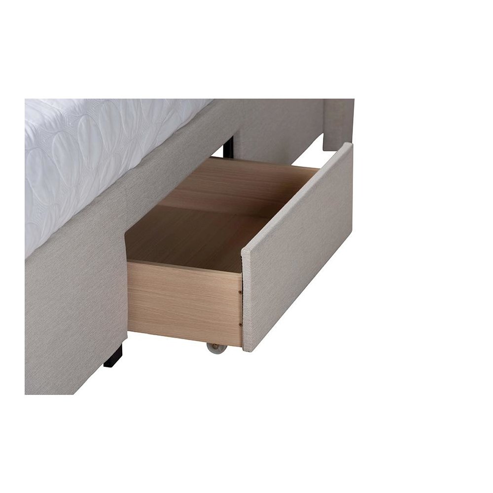 Dark Brown Finished Wood Queen Size 3-Drawer Storage Platform Bed. Picture 7