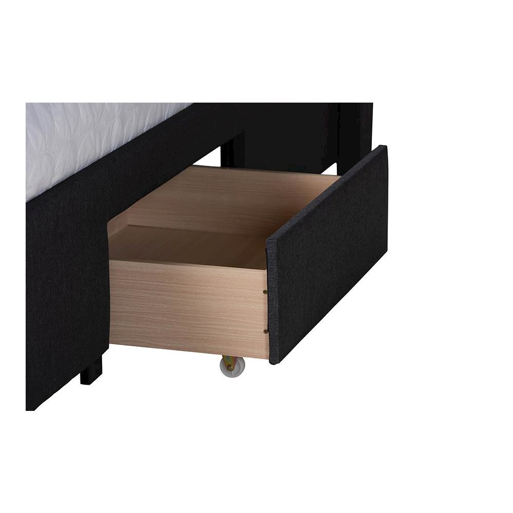 Dark Brown Finished Wood Queen Size 3-Drawer Storage Platform Bed. Picture 7