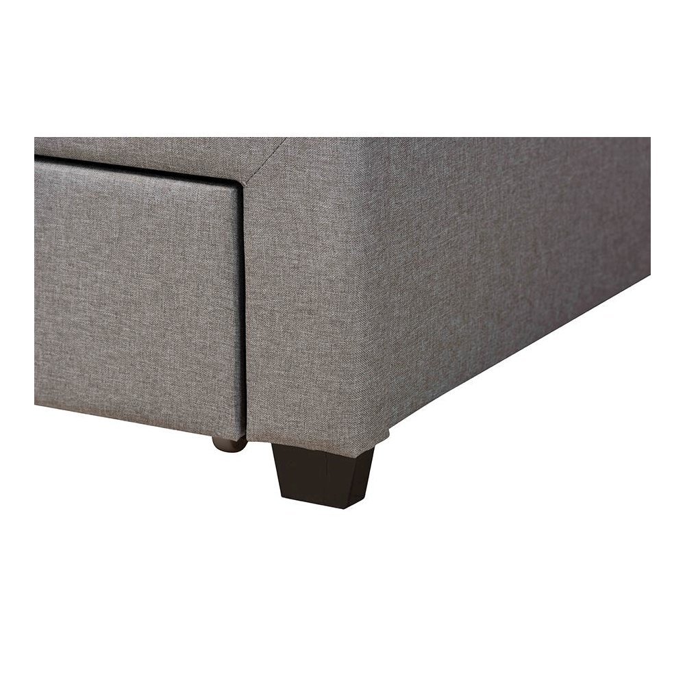 Dark Brown Finished Wood Queen Size 3-Drawer Storage Platform Bed. Picture 8