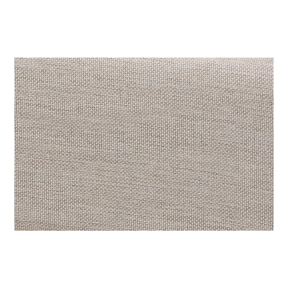 Transitional Beige Fabric Upholstered Queen Size Platform Bed. Picture 6