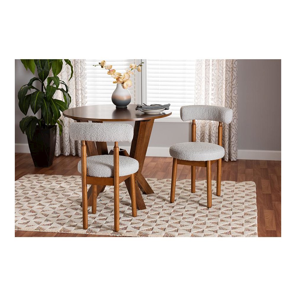 Walnut Brown Finished Wood 2-Piece Dining Chair Set. Picture 19