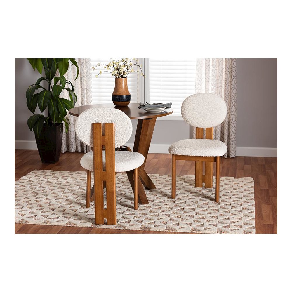 Walnut Brown Finished Wood 2-Piece Dining Chair Set. Picture 19