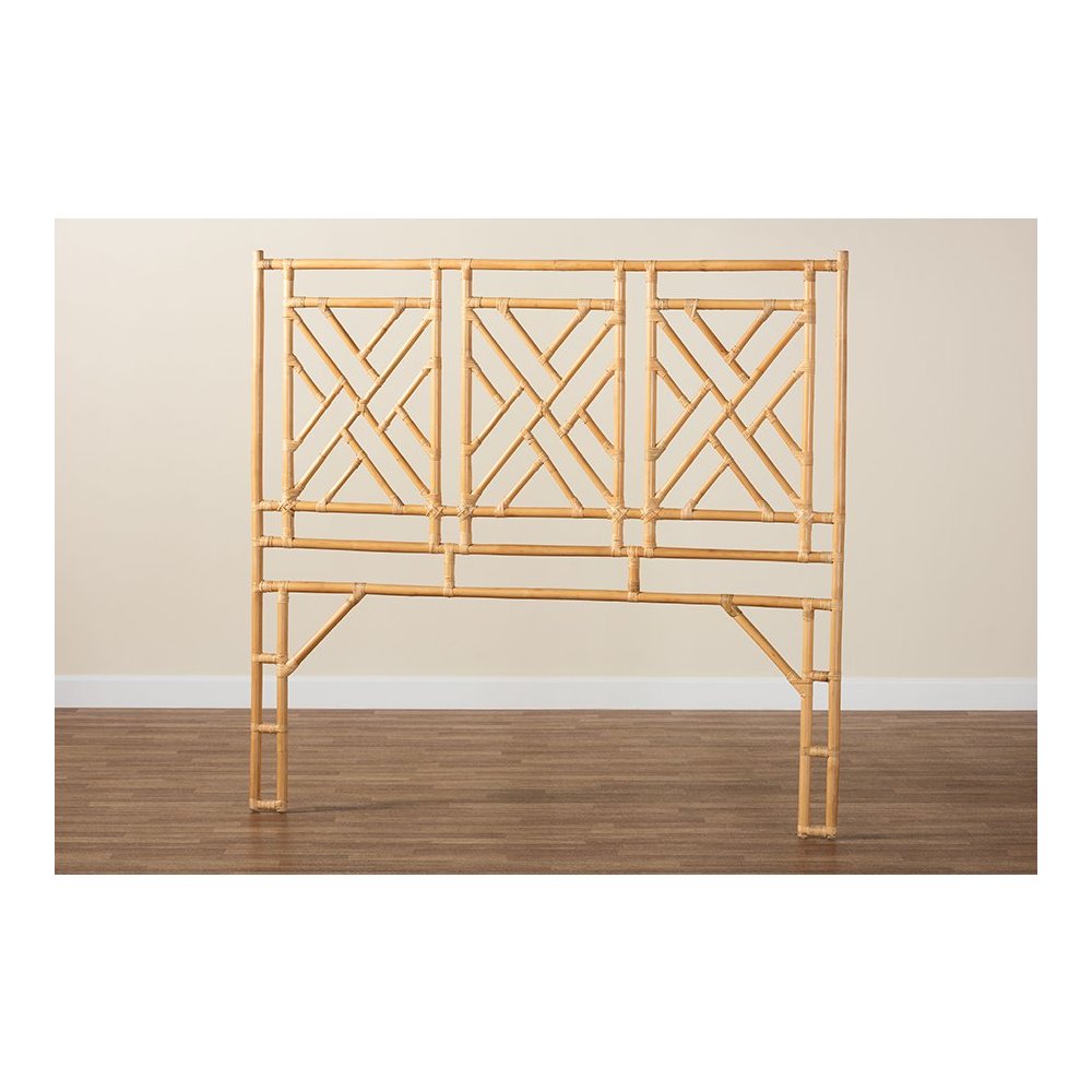 Karavo Bohemian Natural Rattan King Size Standalone Headboard. Picture 6