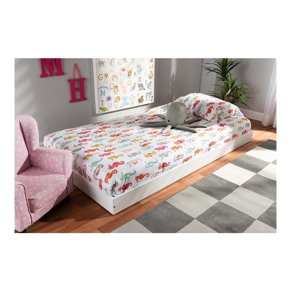 Baxton Studio Payton Modern and Contemporary White-Finished Twin Trundle. Picture 13