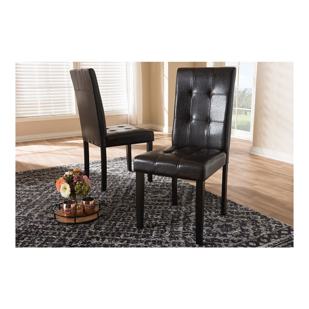 Leather Upholstered Dining Chair (Set of 2). Picture 15