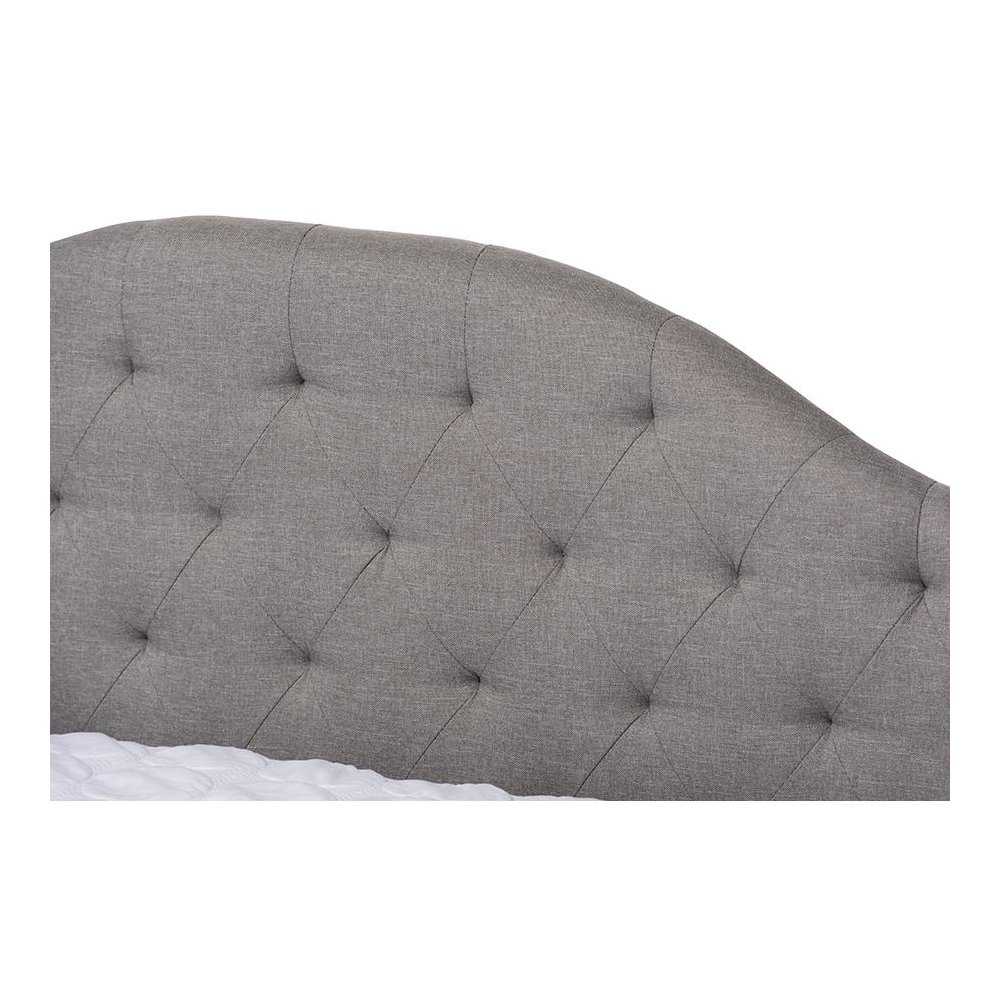 Grey Fabric Upholstered Queen Size Daybed with Trundle. Picture 6