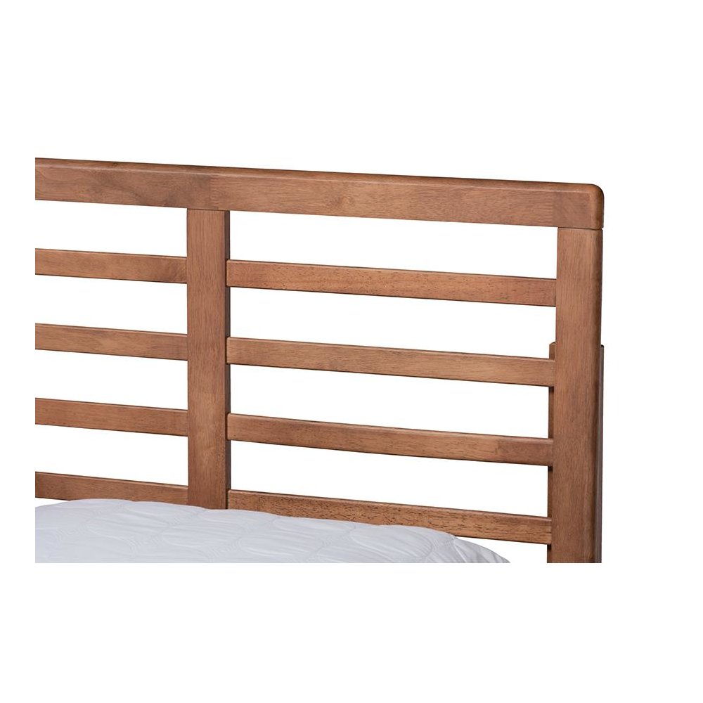 Walnut Brown Finished Wood Queen Size 3-Drawer Platform Storage Bed. Picture 6