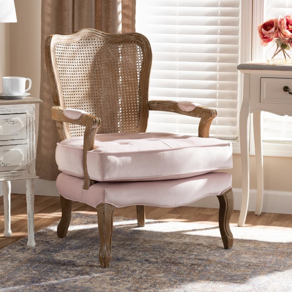 White-Washed Oak Wood Armchair. Picture 16
