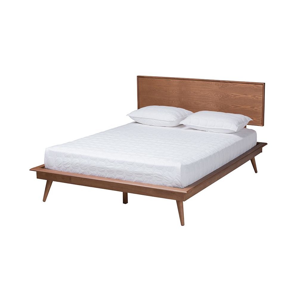 Walnut Brown Finished Wood and Rattan King Size 3-Piece Bedroom Set. Picture 3